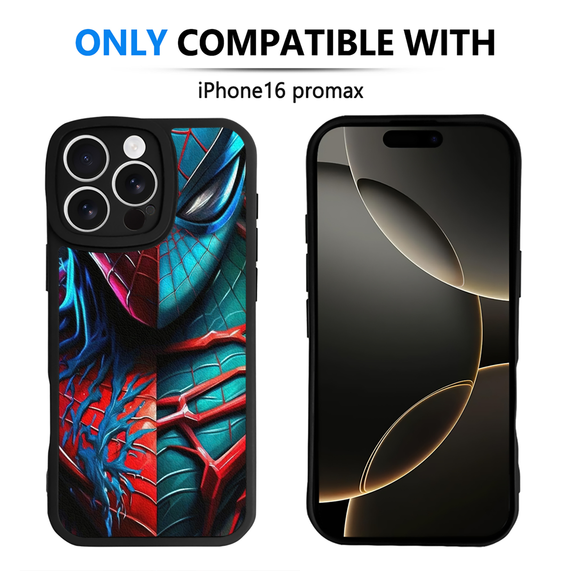 （画像用） Spider Man スパイダーマン 【iPhone 16シリーズ対応】シリコンスマホケース（レザー調） 材質：シリコン